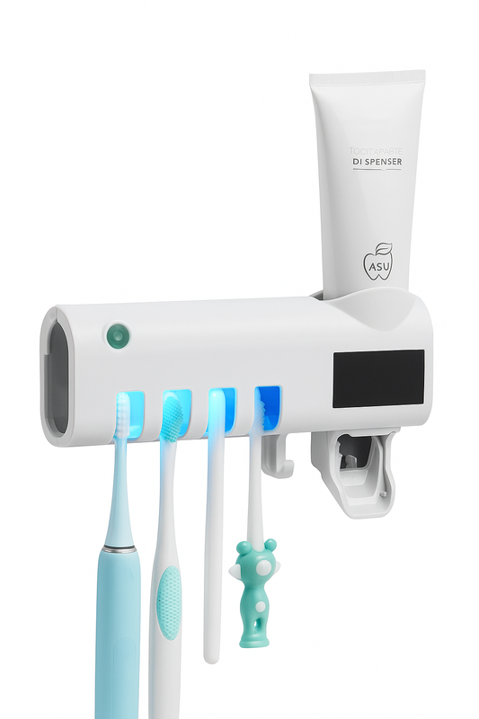 Smart UV Toothbrush Holder & Automatic Toothpaste Dispenser