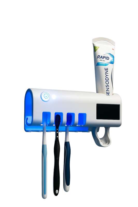 Smart UV Toothbrush Holder & Automatic Toothpaste Dispenser